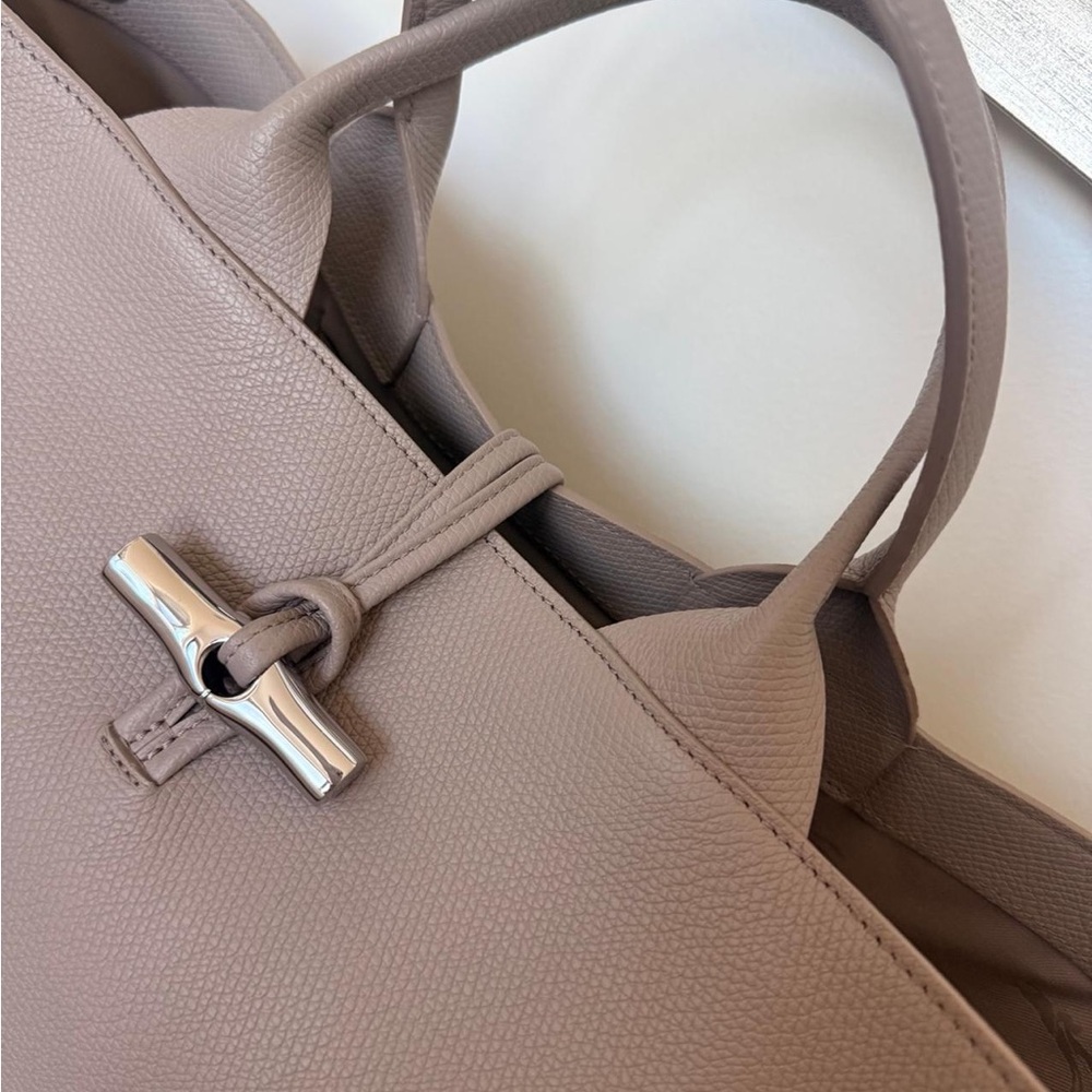 Longchamp Le Roseau L cowhide leather handbag - Picture 11 of 12